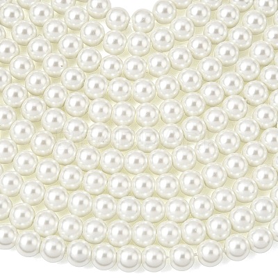 Eco-Friendly Dyed Glass Pearl Round Beads Strands HY-A008-6mm-RB001-1