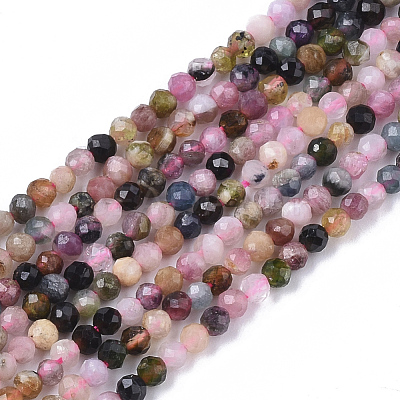 Natural Multicolor Tourmaline Beads Strands G-S361-2mm-017-1