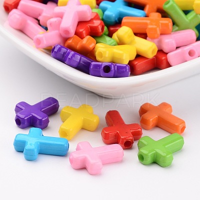 Opaque Acrylic Beads SACR-436-M-1