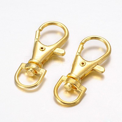 Alloy Swivel Lobster Claw Clasps E168-G-1