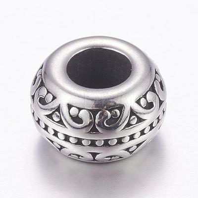 304 Stainless Steel European Beads STAS-P173-029AS-1