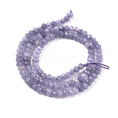Dyed Natural Malaysia Jade Rondelle Beads Strands G-E316-2x4mm-33-1