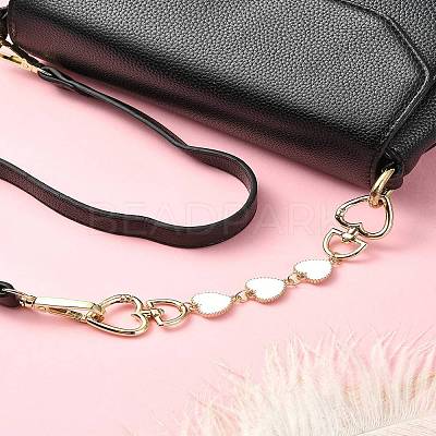 Alloy Enamel Heart Link Bag Chain FIND-YW00003-01-1