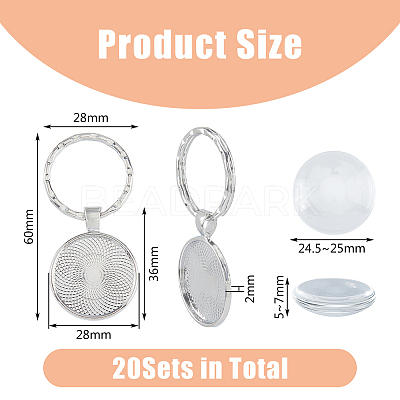 DIY Blank Dome Keychain Making Kit DIY-DC0002-15-1