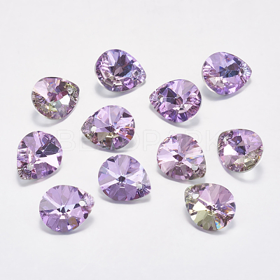 Faceted K9 Glass Rhinestone Charms RGLA-F053-C-001VL-1
