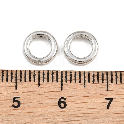 Brass Micro Pave Clear Cubic Zirconia European Beads KK-CBA78C7-07P-1