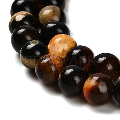 Dyed Natural Agate Beads Strands G-G203-10C-10mm-1