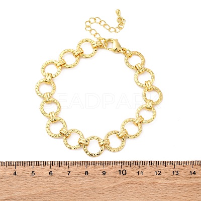 Brass Ring Chain Link  Bracelets for Women Men LS-BJEW-K273-16G-1