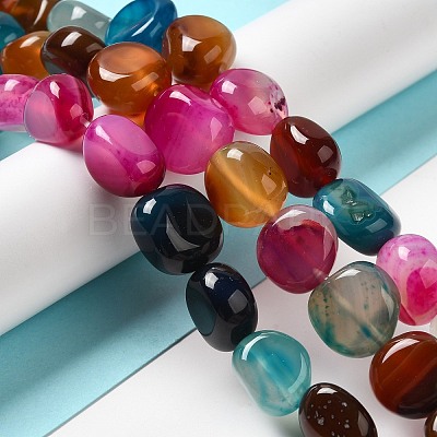Natural Agate Beads Strands G-H295-D01-07-1