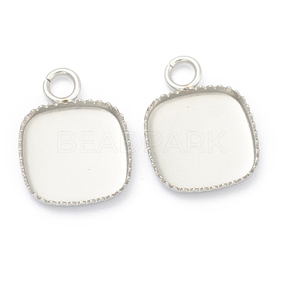 Tarnish Resistant 304 Stainless Steel Pendant Cabochon Settings STAS-H143-29P-1