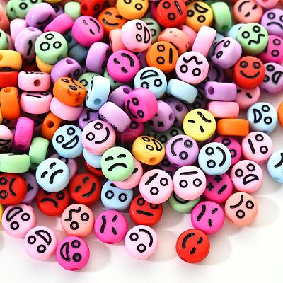 Opaque Acrylic Beads MACR-YW0001-22B-1