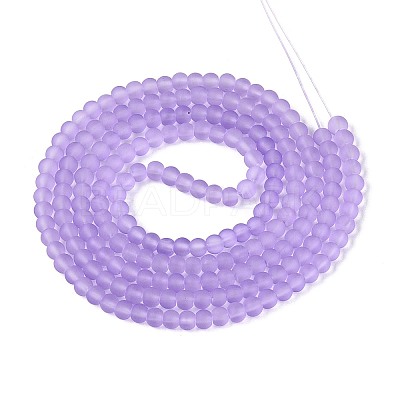 Baking Paint Transparent Glass Bead Strands X-GLAA-S031-4mm-25-1