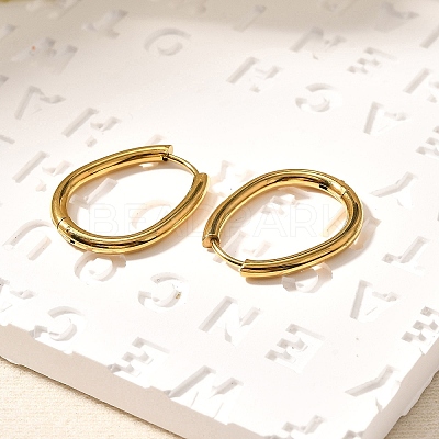 Ion Plating(IP) Stainless Steel Hoop Earrings X-EJEW-P232-02G-1