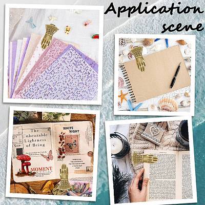 Alloy Hand Shaped Bookmark Clip AJEW-CP0006-94B-AB-1