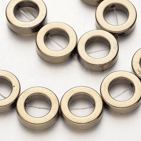 Electroplate Non-magnetic Synthetic Hematite Beads Strands G-F300-04-06-1