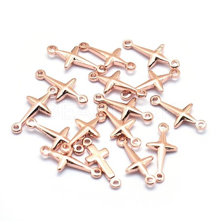 Brass Links Connectors KK-J279-46RG-NR-1