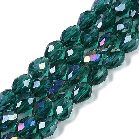 Transparent Electroplate Glass Beads Strands LS-EGLA-N013-T4mm-B24-1
