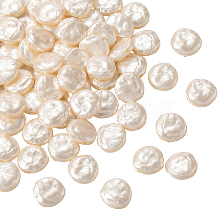 100Pcs ABS Plastic Imitation Pearl Beads OACR-LT0001-07-1