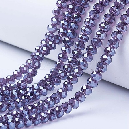 Electroplate Glass Beads Strands EGLA-A034-T3mm-A16-1