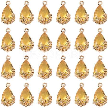 Transparent Glass Pendants GLAA-FZ0001-02D-1