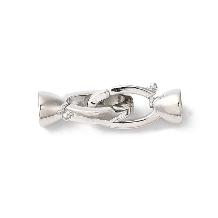 Brass Fold Over Clasps KK-H483-10P-1