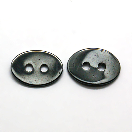 Hematite 2-Hole Sewing Buttons BUTT-D015-1