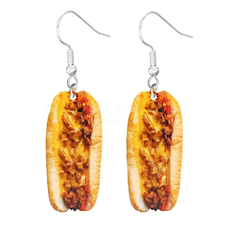 Acrylic Food Model Dangle Earrings PW-WG51A76-14-1
