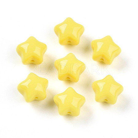 Opaque Acrylic Beads SACR-T017-37B-1