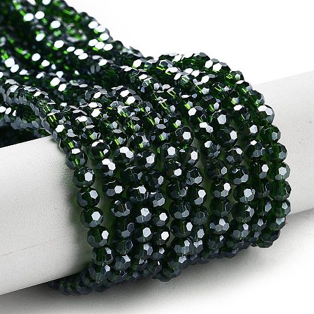 Electroplate Transparent Glass Beads Strands LS-EGLA-A035-T3mm-A10-1