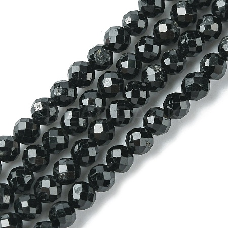 Natural Black Tourmaline Beads Strands LS-G-F748-Y01-03-1