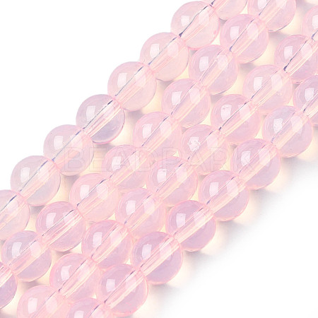 Baking Painted Glass Beads Strands DGLA-Q023-6mm-DB3-1