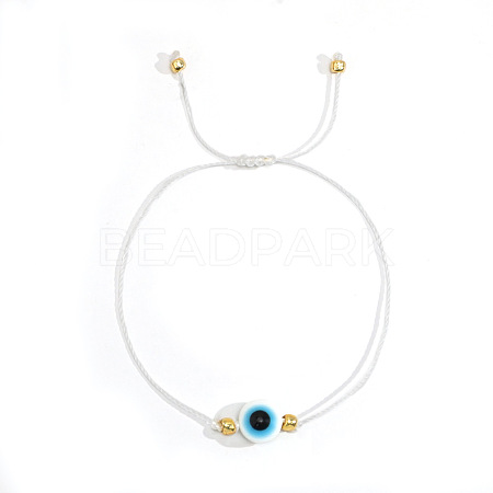 Bohemian Style Resin Evil Eye Bead Braided Bracelets BR6167-2-1