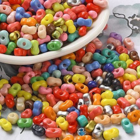 Baking Paint Glass Seed Beads SEED-K009-01A-01-1