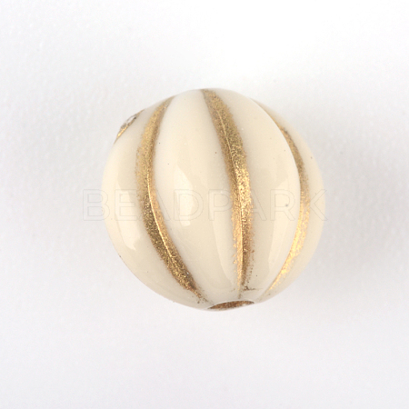 Round Plating Acrylic Beads PACR-Q102-49A-1