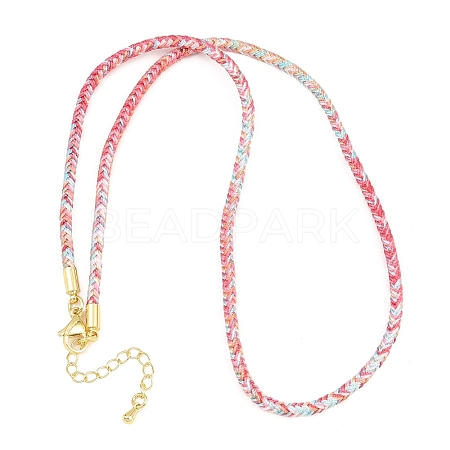 Braided Polycotton Cord Necklaces Making MAK-F038-B21-G-1