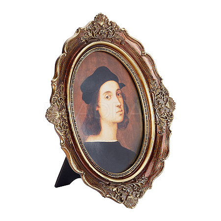 Resin with Glass Photo Frame Stand AJEW-WH0314-485-1