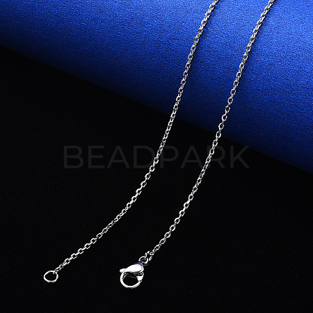 Non-Tarnish 304 Stainless Steel Cable Chain Necklace NJEW-S420-008C-P-1