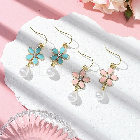 Alloy Enamel Dangle Earrings EJEW-JE06294-02-1