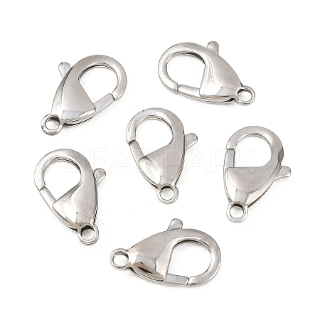 Tarnish Resistant 304 Stainless Steel Lobster Claw Clasps STAS-AB21-1