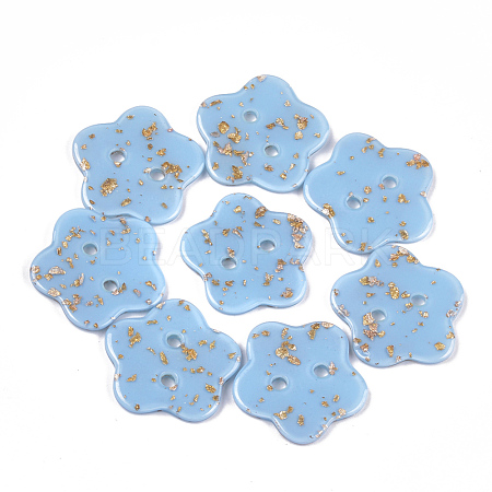 2-Hole Cellulose Acetate(Resin) Buttons BUTT-S023-13B-05-1