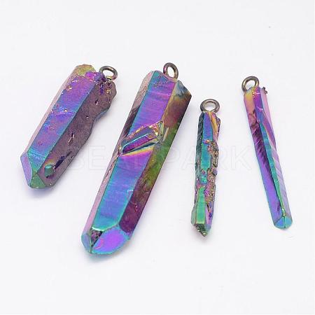 Natural Quartz Crystal Pendants G-G894-01-1