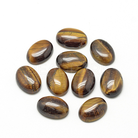 Natural Tiger Eye Cabochons X-G-R415-8x10-35-1