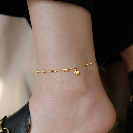 Stainless Steel Charm Anklets for Women WG18C2B-19-1