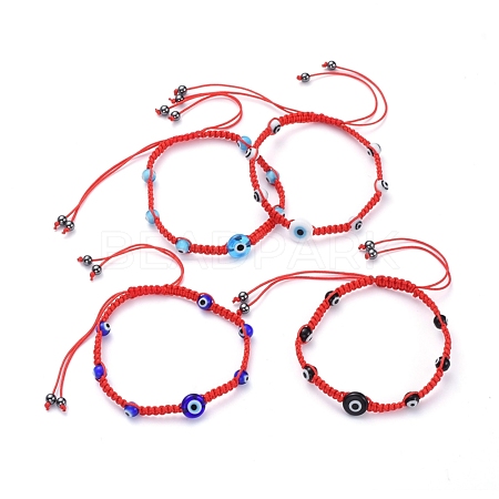 Adjustable Nylon Thread Braided Bead Bracelets BJEW-JB05292-1