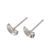 Tarnish Resistant Earring Cabochon Settings 304 Stainless Steel Ear Studs Blank Settings STAS-Q170-08-4