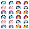 6Pcs 6 Colors Rainbow Silicone Beads JX322A-01-1