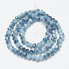 Electroplate Glass Beads Strands EGLA-A034-J4mm-I02-2