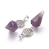Natural Amethyst Pendants G-O194-22-3