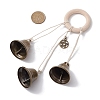 Iron Witch Bells for Door Knob Protection HJEW-JM02252-3