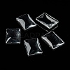 Transparent Rectangle Glass Cabochons X-GGLA-R025-25x18-6
